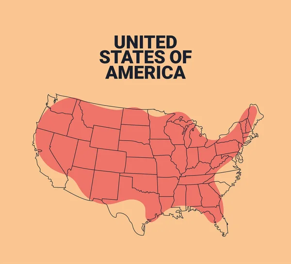 Дизайн карти США — стоковий вектор
