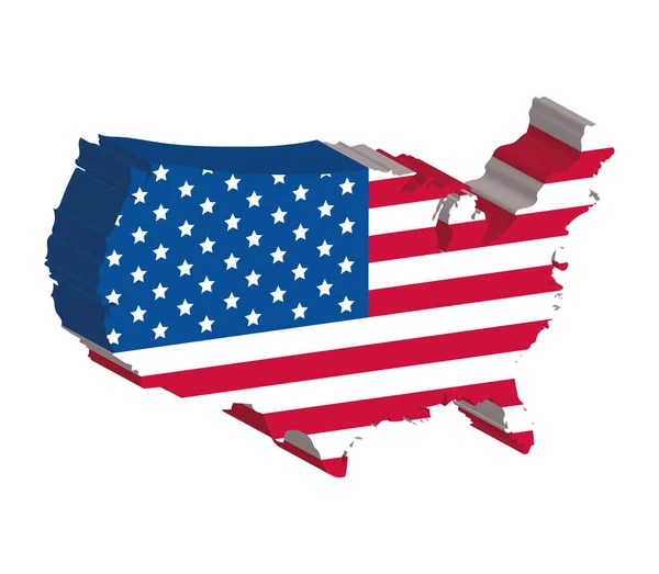 Usa kaart ontwerp — Stockvector