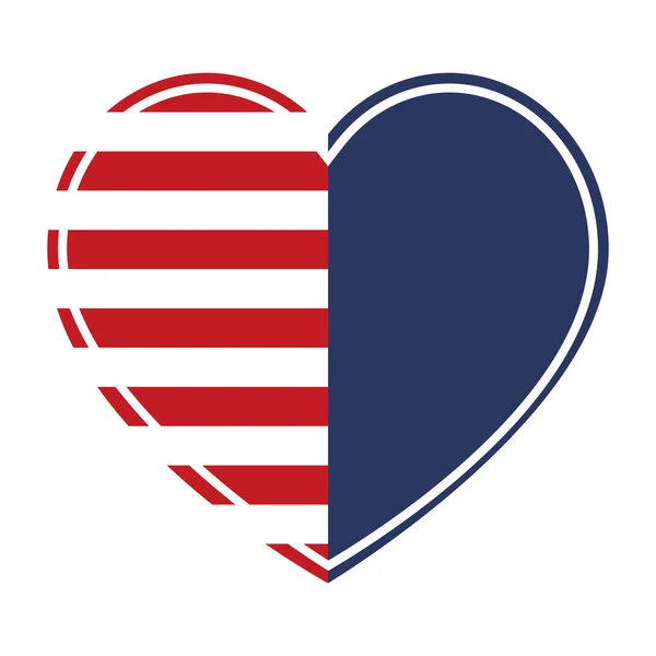 Sello del corazón usa — Vector de stock