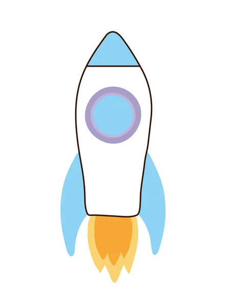 Projeto do foguete azul —  Vetores de Stock