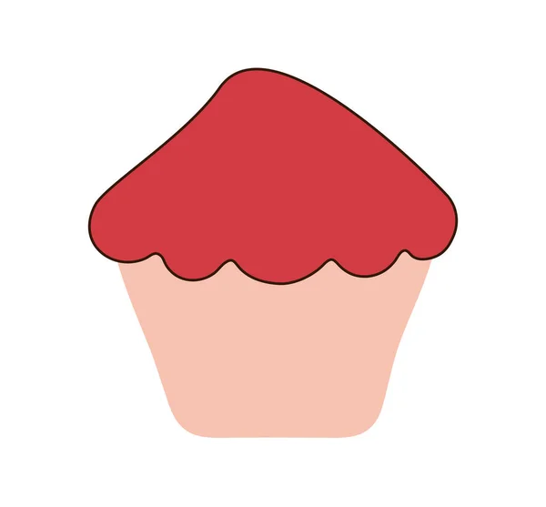 Cupcake with frosting — Stock Vector