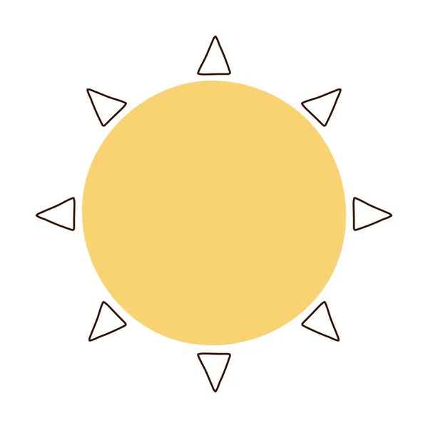 Yellow sun representation — Stock Vector