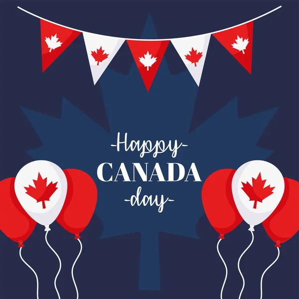 Den nezávislosti Kanady — Stockový vektor