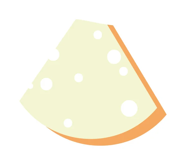 Deliciosa pieza de queso — Vector de stock