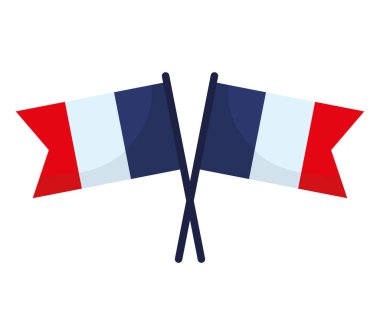 Fransız bayrakları illüstrasyon