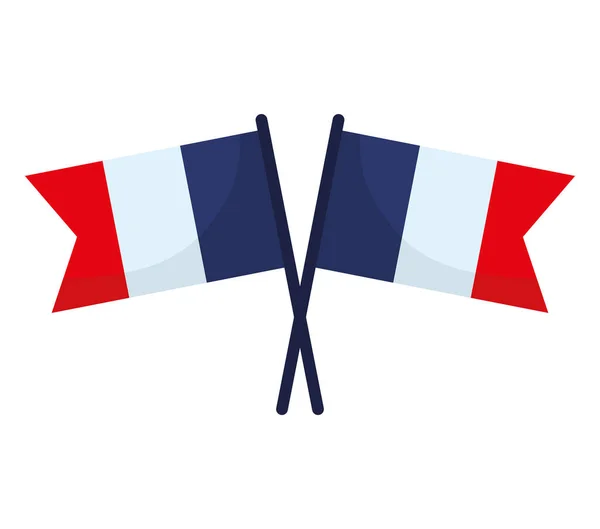 Illustration des drapeaux français — Image vectorielle