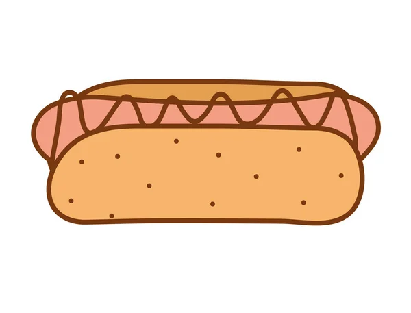 Ilustrasi hot dog - Stok Vektor