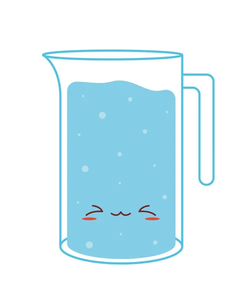 Kawaii water jar — Stock Vector