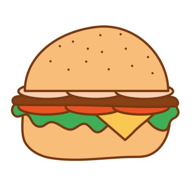 Peynir dizaynlı hamburger