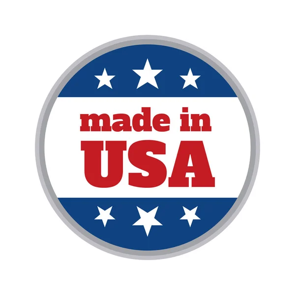 Badge fabriqué aux États-Unis — Image vectorielle