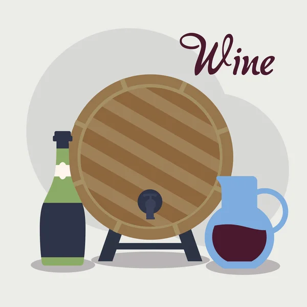 Tarjeta de artículos de vino — Archivo Imágenes Vectoriales
