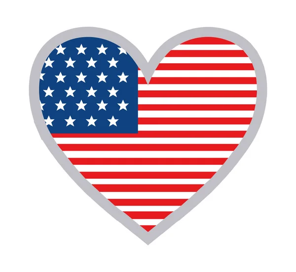 Usa heart design — Stock Vector