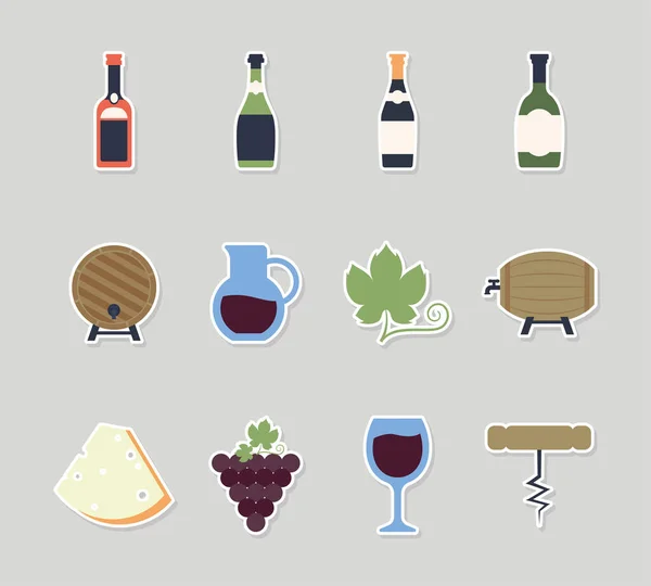 Douze articles de vin — Image vectorielle