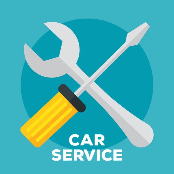 Cartel del servicio de coche — Vector de stock