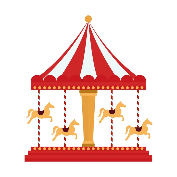 Fairground carousel design — Stock Vector