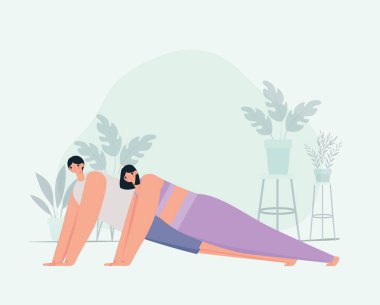 Çiftler alıştırma yapıyor.