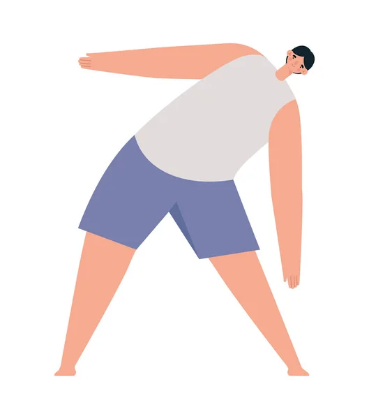 Homme faisant du yoga — Image vectorielle