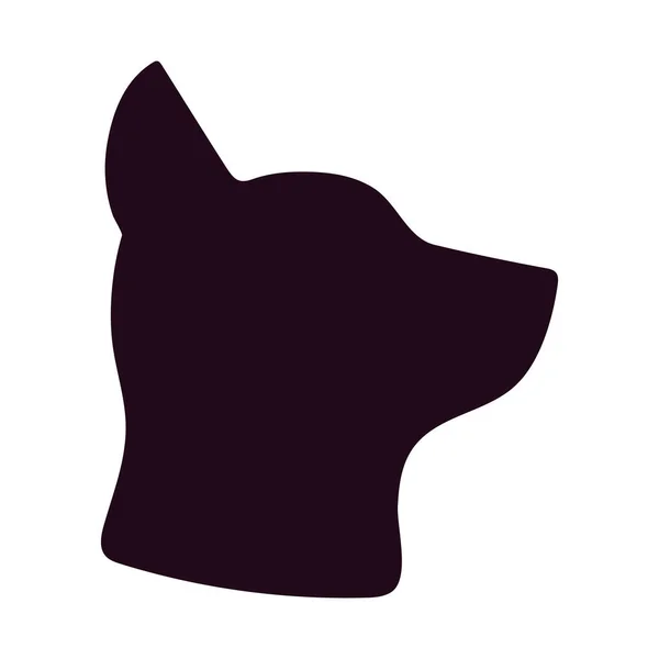 Silueta de perro diseño — Vector de stock