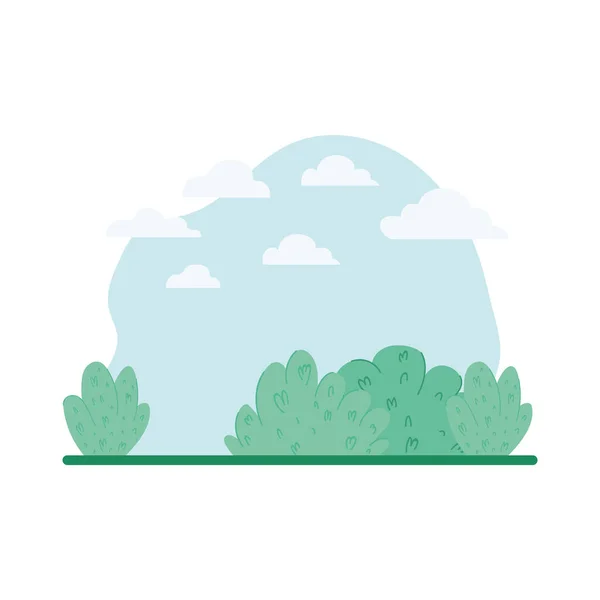 Symbol für grüne Büsche — Stockvektor