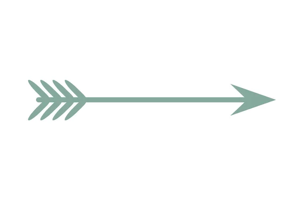 Boho green arrow — Stock Vector
