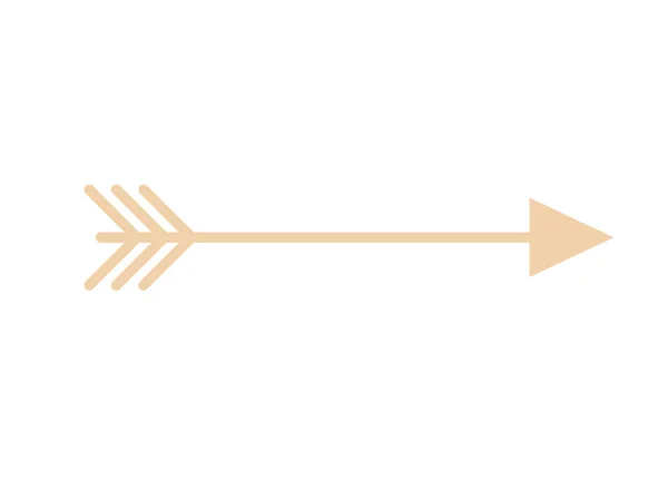 Boho gold arrow — Stock Vector