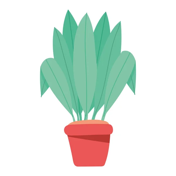 Planta i röd kruka — Stock vektor