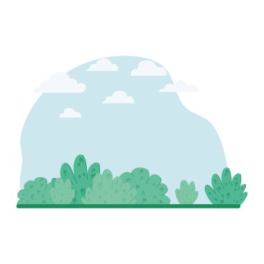 Gökyüzü ve çalılar