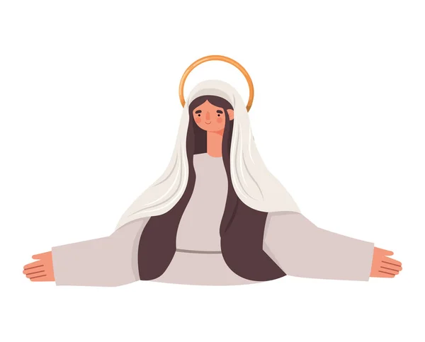 Character of virgin mary — Stock Vector