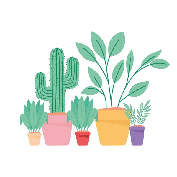 Groupe des plantes vertes — Image vectorielle