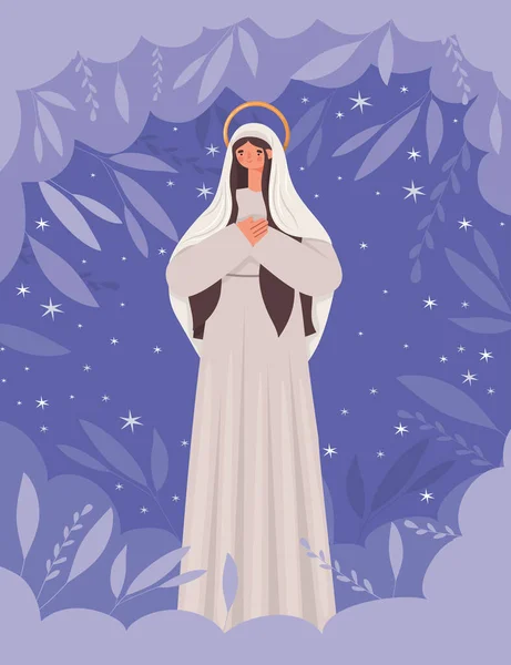 Ilustração de mãe maria — Vetor de Stock