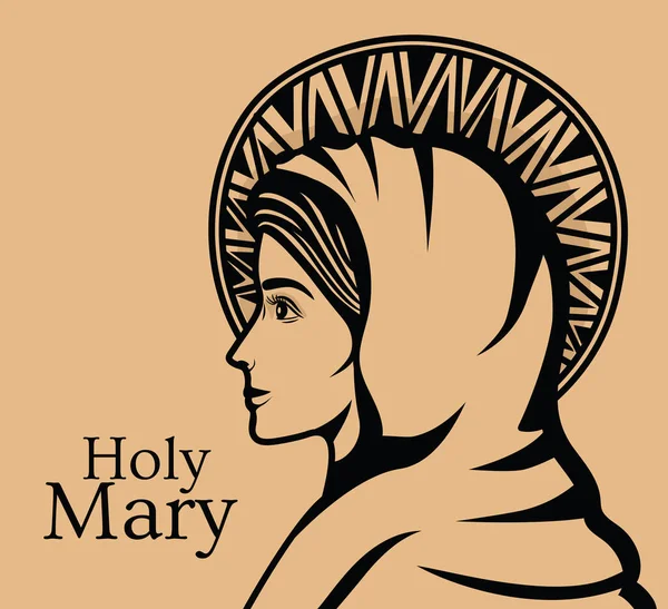 Kutsal Meryem çizimi — Stok Vektör