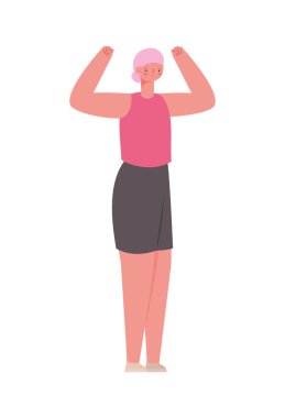 Pembe sarıklı kadın