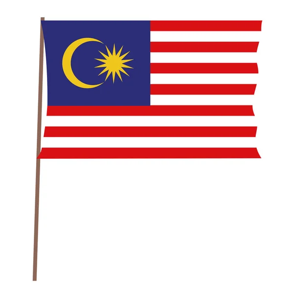 Design der malaysischen Flagge — Stockvektor