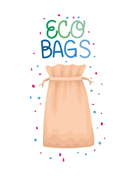 Eco bags label — Stock Vector