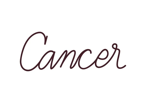 Projekt pisma nowotworowego — Wektor stockowy