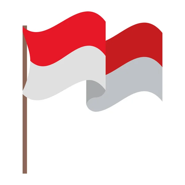 Desain bendera indonesia - Stok Vektor