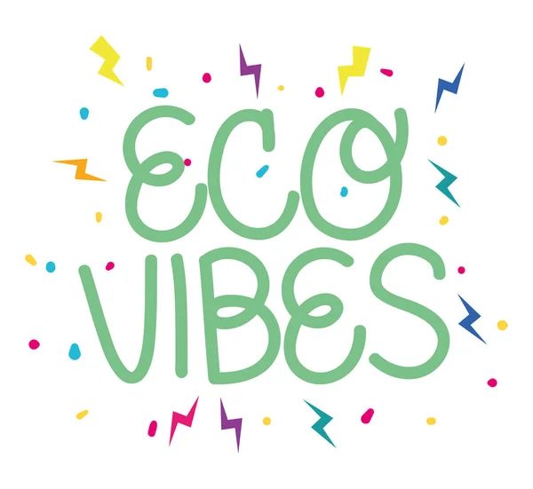 Eco vibes label — Stock Vector