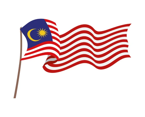 Malaysiens flaggrepresentation — Stock vektor