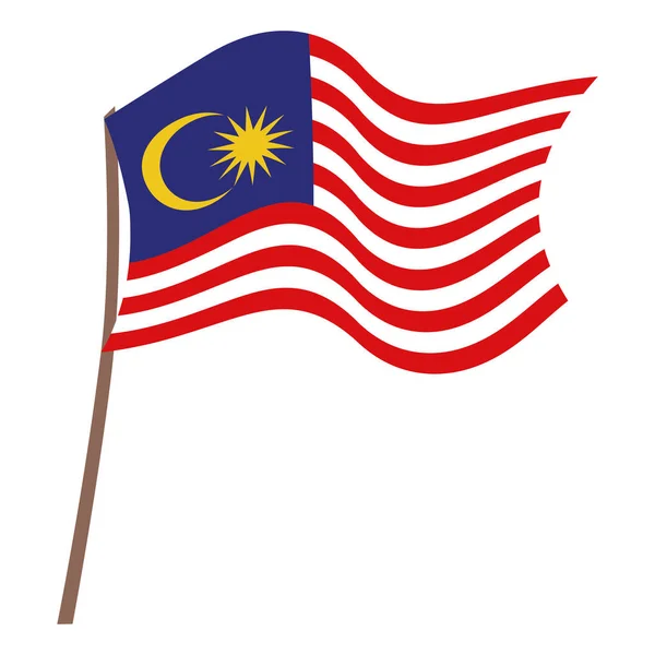 Illustration zur Flagge Malaysias — Stockvektor