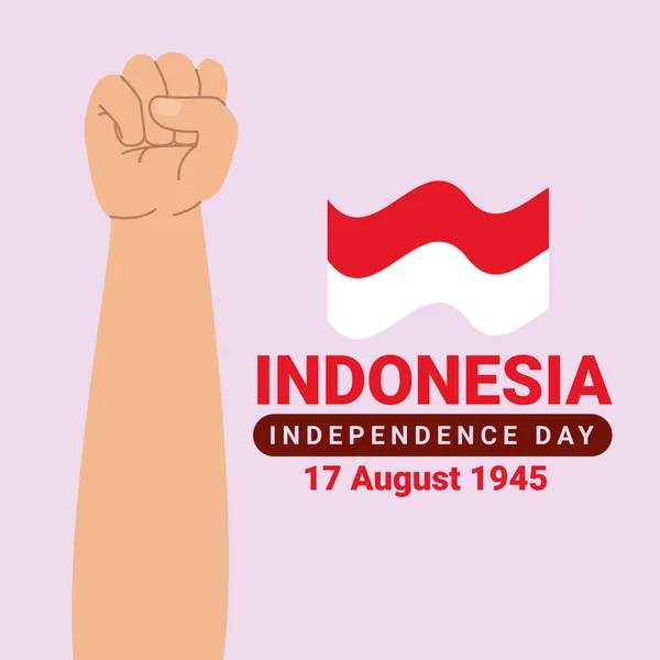 インドネシア独立カード — ストックベクタ