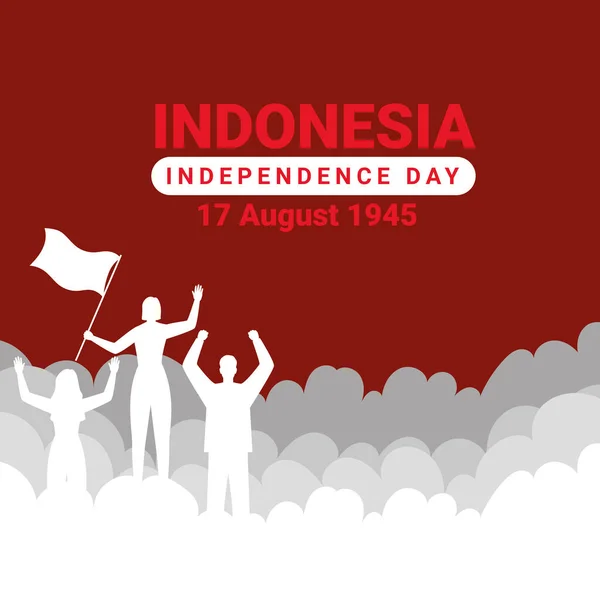 Indonesia merdeka illustrazione — Vettoriale Stock