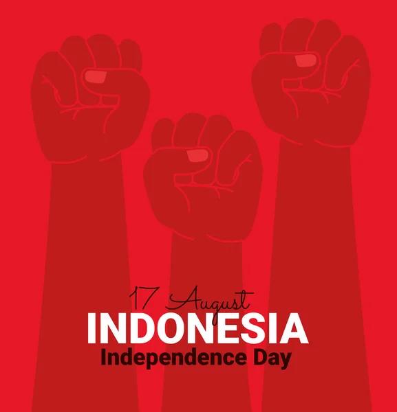 Illustrazione indipendenza indonesia — Vettoriale Stock