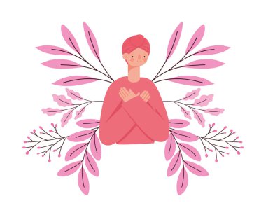 Hayatta kalan kadın ve yapraklar