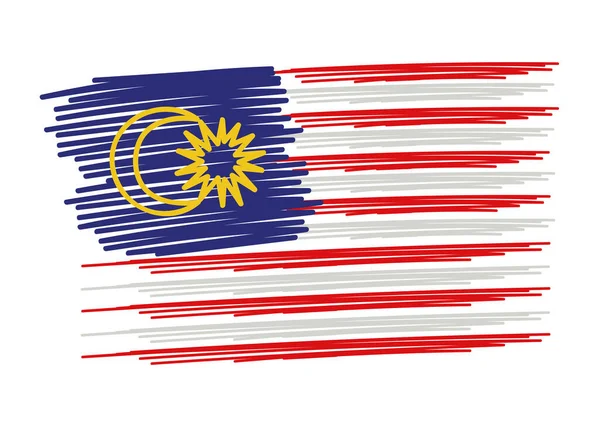 Verschwommene malaysische Flagge — Stockvektor