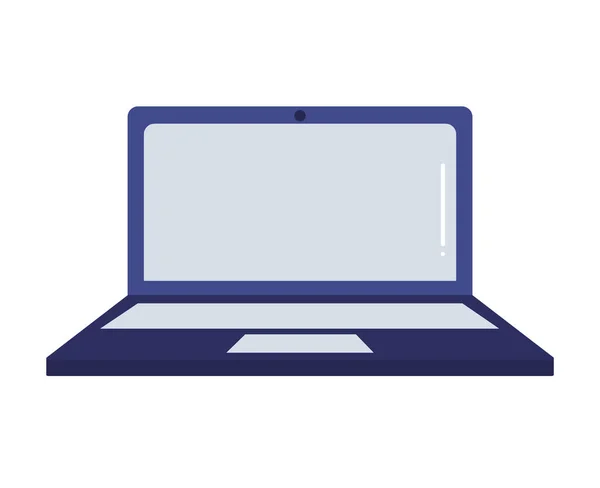 Otwarty niebieski laptop — Wektor stockowy