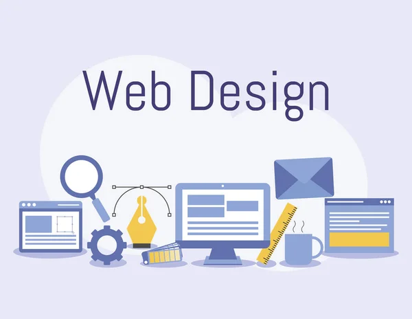 Tarjeta de diseño web — Vector de stock