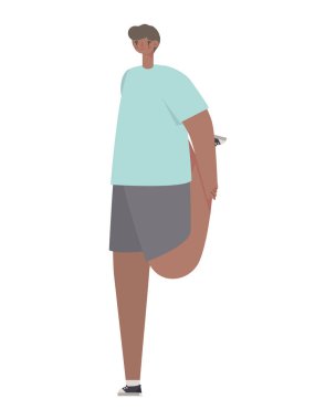 Güzel adam geriniyor.