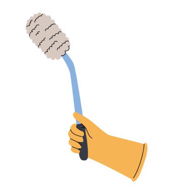 tuvalet fırçası ve eldiven