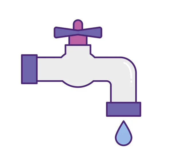 Design de robinet violet — Image vectorielle