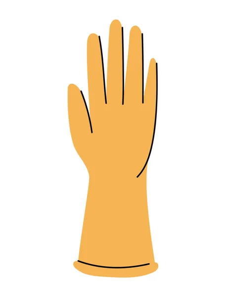 Desain sarung tangan kuning - Stok Vektor